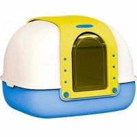 Туалет бокс д/кошек Дракон желтый дверь маятник,коврик,совок 58*42,8*48,6см/МАК111/Евро