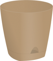 Цветочный горшок Амстердам 8л молочный шоколад с поддоном ING6202МШОК