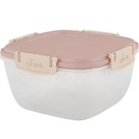 Контейнер д/пищ.прод. Fresh Barberry 0,7л квадратный с зажимом латте SE2242 /21шт/ПР