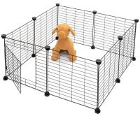 Вольер д/животных МАНЕЖ 8 секций 35*35см разборный черный/4808черн/Дарэлл