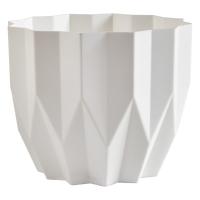 Кашпо Геометрия 5,8л белый с дренаж. вставкой КШ-5818 /10шт/ПП