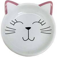 Миска керамика Мордочка кошки белая 11,8*11,8*4см 80мл/МКР2101/Евро