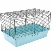 Клетка д/круп. грыз Дарэлл РОДЖЕР №4 складная 78*48*h47см миска 2 кормушка бирюз-черн/4183/Дарэлл