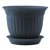 Цветочный горшок Виноград 2,25л антрацит с поддоном 5PL0147 