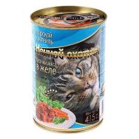 Корм для кошек Ночной охотник 415г ЖЕЛЕ морской коктейль