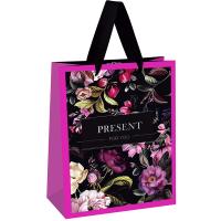 Пакет подарочный 26*32*12см "Floral present" мат ламин MESHU /Рельеф