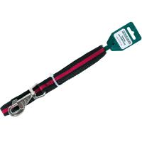 Поводок капрон 20мм*7м черный с красной полосой  DONBARON