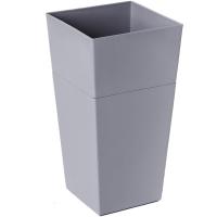 Кашпо Астра 1,8л серый шёлк с вставкой /6шт/ДТ