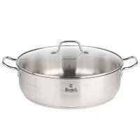 Жаровня нерж. сталь 18/10 D32 7,5л крышка стекло инд. упак. R-1/321 /4шт/ Маруся  