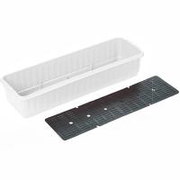 Ящик д/рассады 59*19*12см белый с дренаж. решеткой /10шт/Рад