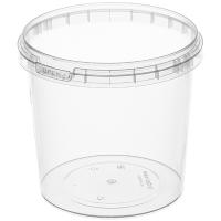 Ведро 1л с крышкой прозрач d-131 /270шт/ АУ