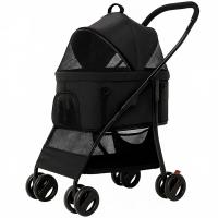 Коляска д/животных со съемной переноской 65х50х98см до 15кг КЛ-2 черный