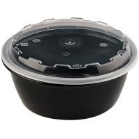 Контейнер 950мл (50шт) круглый с крышкой черный 1265Ч ВЗЛП /3шт/АУ