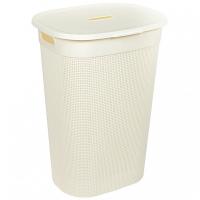 Корзина д/белья OSLO 55л с крышкой и ручками молочный туман PT1334МЛ-6 /6шт/ПТ