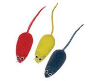 Игрушка для кошек Мышь с пищалкой 4шт 