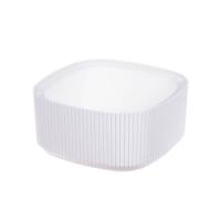 Кашпо СТРИП 200*200мм 1,6л белый с вставкой М3250 /8шт/М-пласт