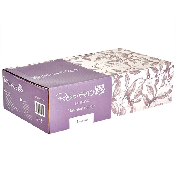 Набор чайный Granite 12 предмета (6 пар 240мл) фарфор в инд. упак. Ф11-062P/6 /8шт/ Rosario