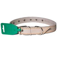 Ошейник кожа серый 1сл 25мм DONBARON
