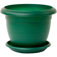 Цветочный горшок Терра 4л зеленый с поддоном