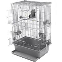 Клетка д/птиц ТУТТИ-2 ECO 42*30*66см (укомплект) серая/46212/Дарэлл
