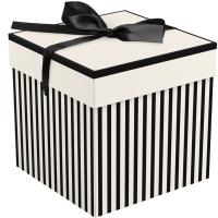 Коробка складная подарочная "Paris" (15*15*15см) с лентой MESHU /Рельеф