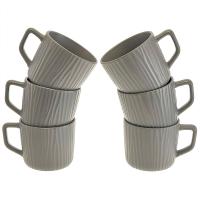 Набор кружек 300мл Barista (6шт) серый в инд. упак. Ф11-098L/6 /8шт/Rosario 