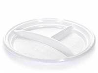 Тарелка 205 3-х секц. (100шт) ПС СТ/115630