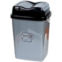 Ведро 18л д/мусора Флип серо-черный А024 /14шт/Арз