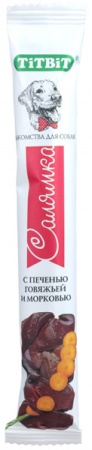 Лакомство для собак  Салямка с печен говяж и морк/18шт/5313