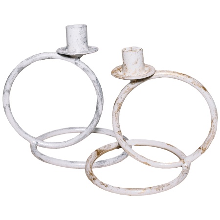 ДЕКОР Подсвечник Кольцо 1свеча бел серебро РЗДИ/1шт