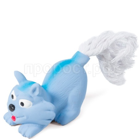 Игрушка с Котенок с веревкой из латекса 7,5*16,5см/12151140/Триол