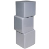 Ваза Квадрат Смещенный h30 10*10см серый глян 6360/300С-241/072990