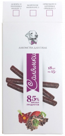 Лакомство для собак  Салямка с печен говяж и морк/18шт/5313